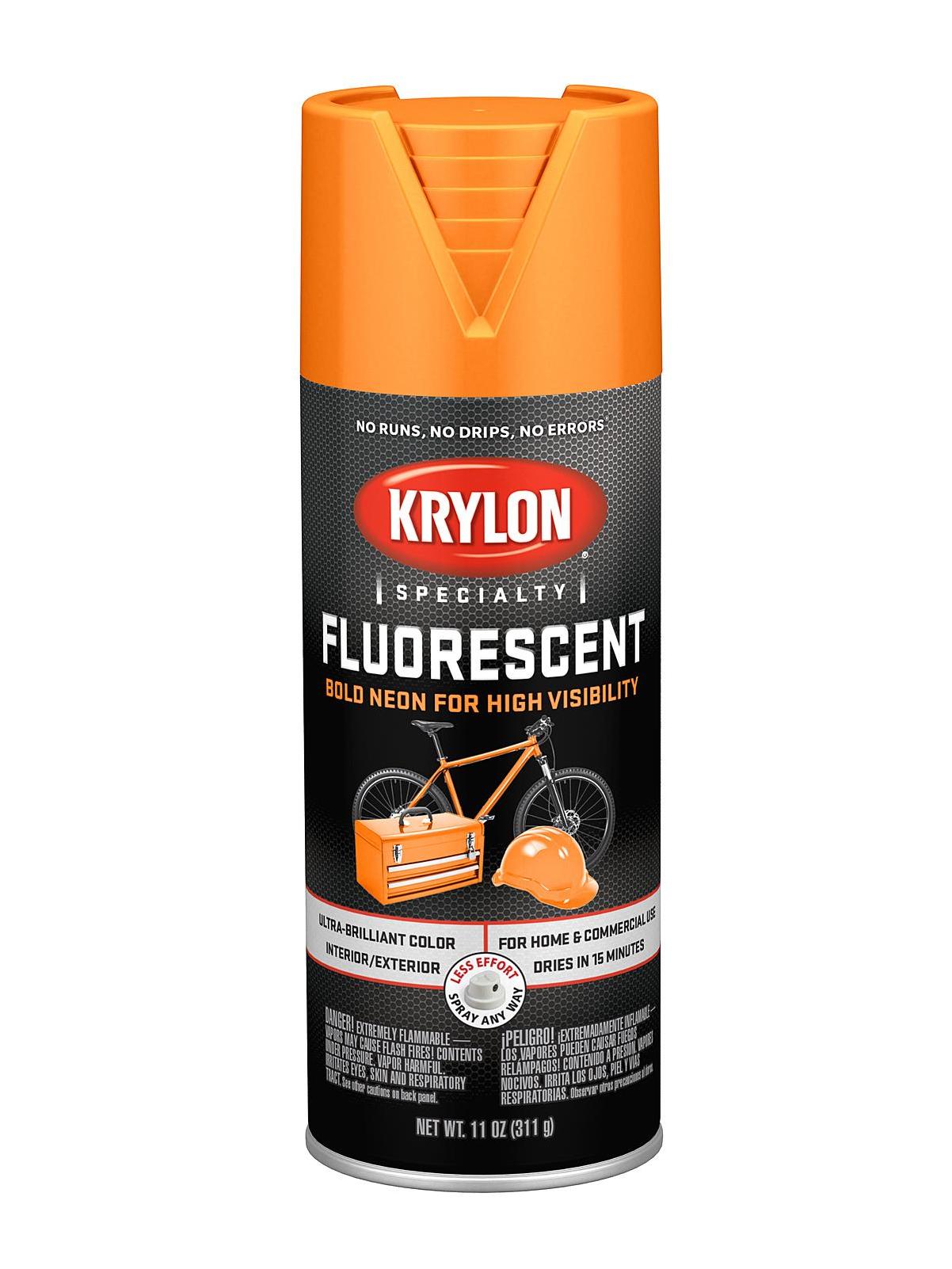 Krylon 11 Oz. Fluorescent Spray Paint, Yellow-Orange