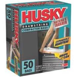 Husky 55 Gallon Clear Flap Tie Drum Liner- 80 ct.