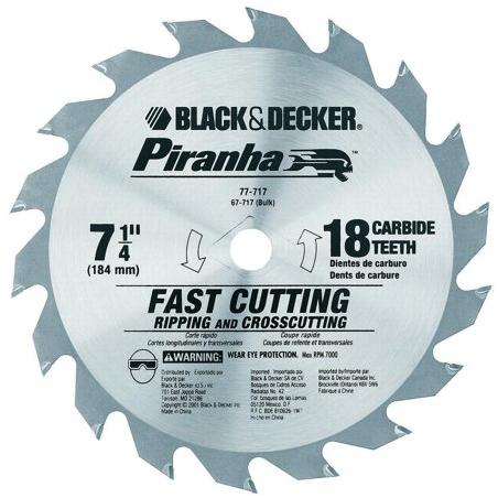 7-1/4 Bulk Piranha 24T Saw Blade