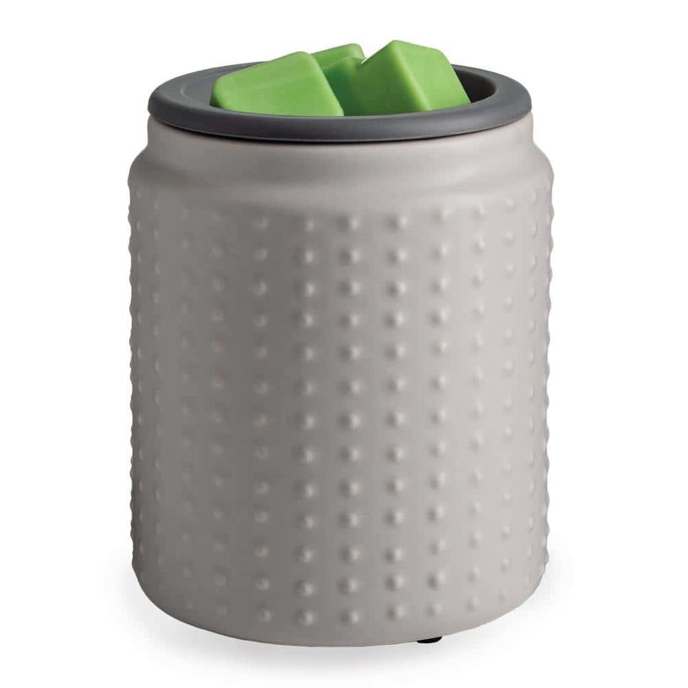 Candle Warmers Etc Gray Hobnail Flip Dish Wax Warmer