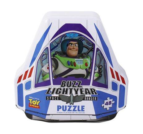 Disney Pixar Toy Story 4 Buzz Lightyear Shaped Tin with - 48 Piece Surprise Puzzle