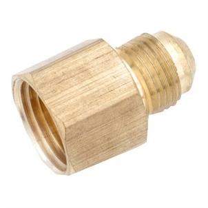 Brass Adapter 1/4" Female Flare x 3/8 Male Flare Includes Copper Gasket 