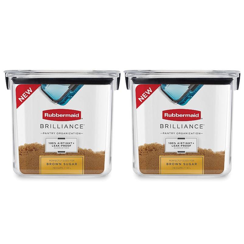 Rubbermaid Brilliance 7.8 Cup Brown Sugar Pantry Airtight Food