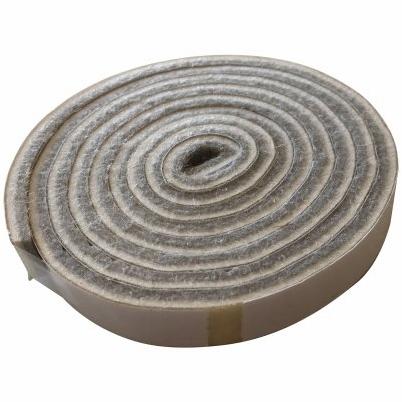 Self Adhesive Felt Pad Roll, 1/2-In. x 58-In., 5-mm Thick, Gray