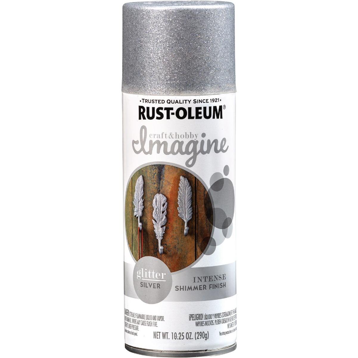 Rust-Oleum Imagine Craft & Hobby 10.25 Oz. Intense Silver Glitter Spray  Paint