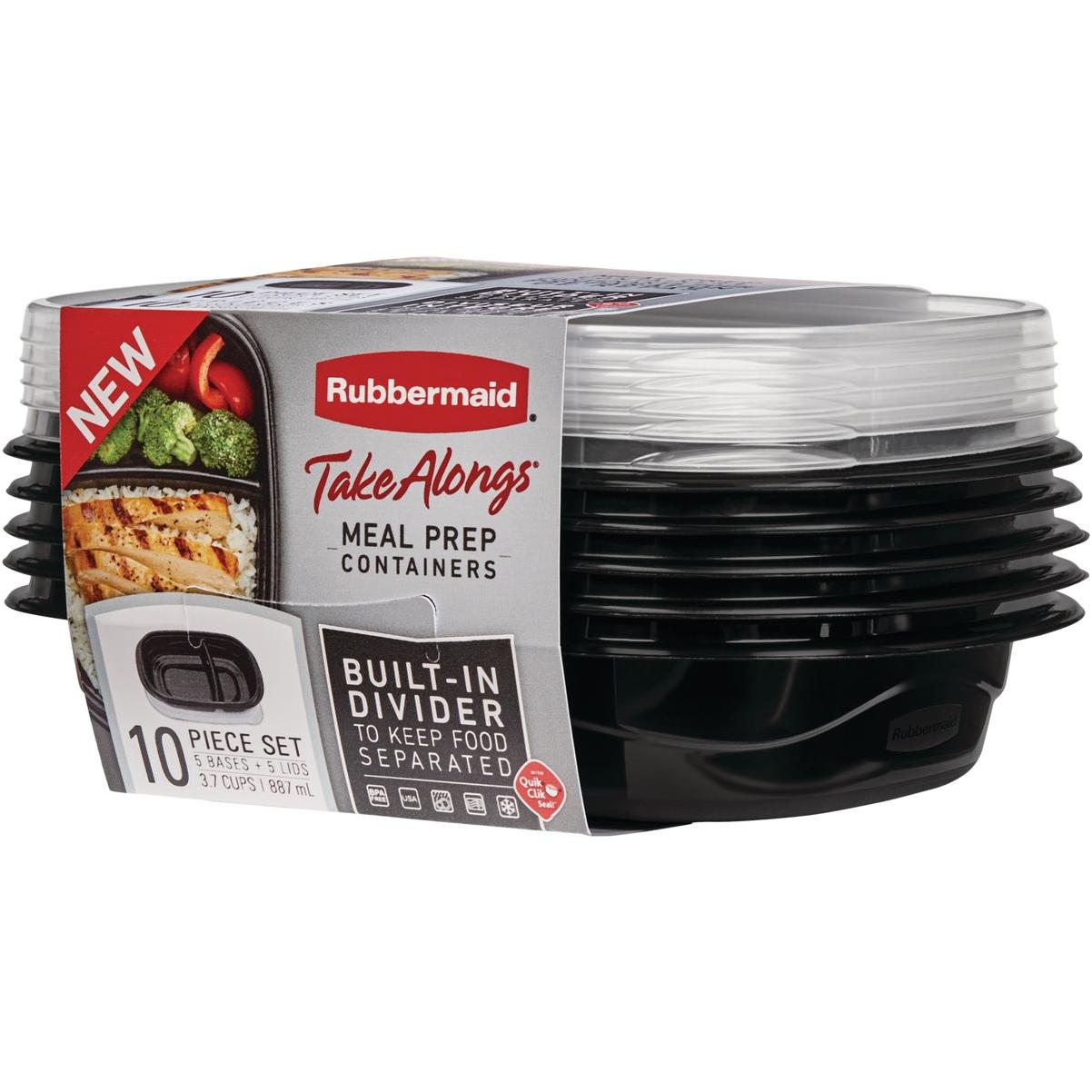 Rubbermaid Take Alongs Containers & Lids with Built in Dividers