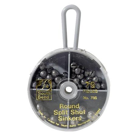 SouthBend 79-Piece Round Split Shot Sinker Kit Assortment