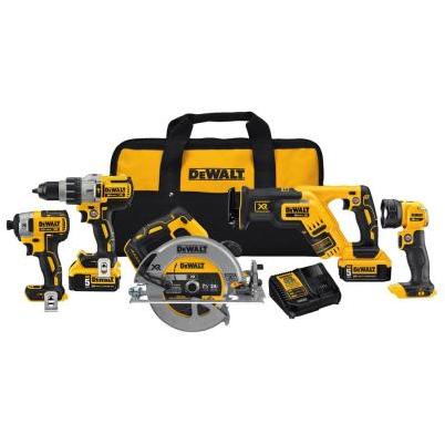 20-Volt Cordless 2-Tool Combo Kit, 1/2 In. Drill + 6-1/2 In. Circular Saw,  (2) Batteries