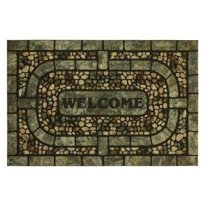 Mohawk Home 23 In. x 35 In. Gray Garden Pebbles Door Mat