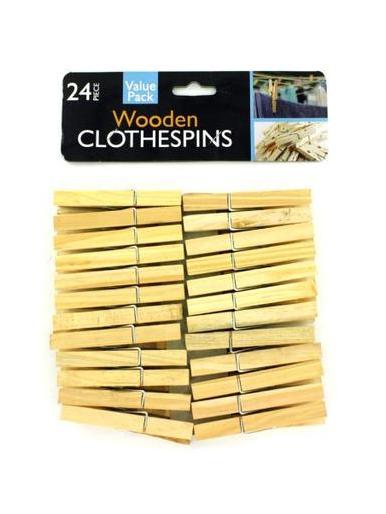 Wooden clothespins