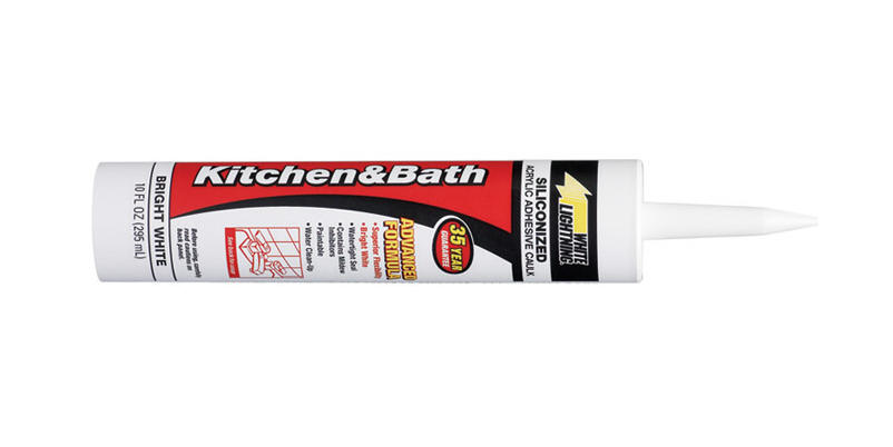 White Lightning Bright White Silicone Fortified Latex Caulk 10 oz
