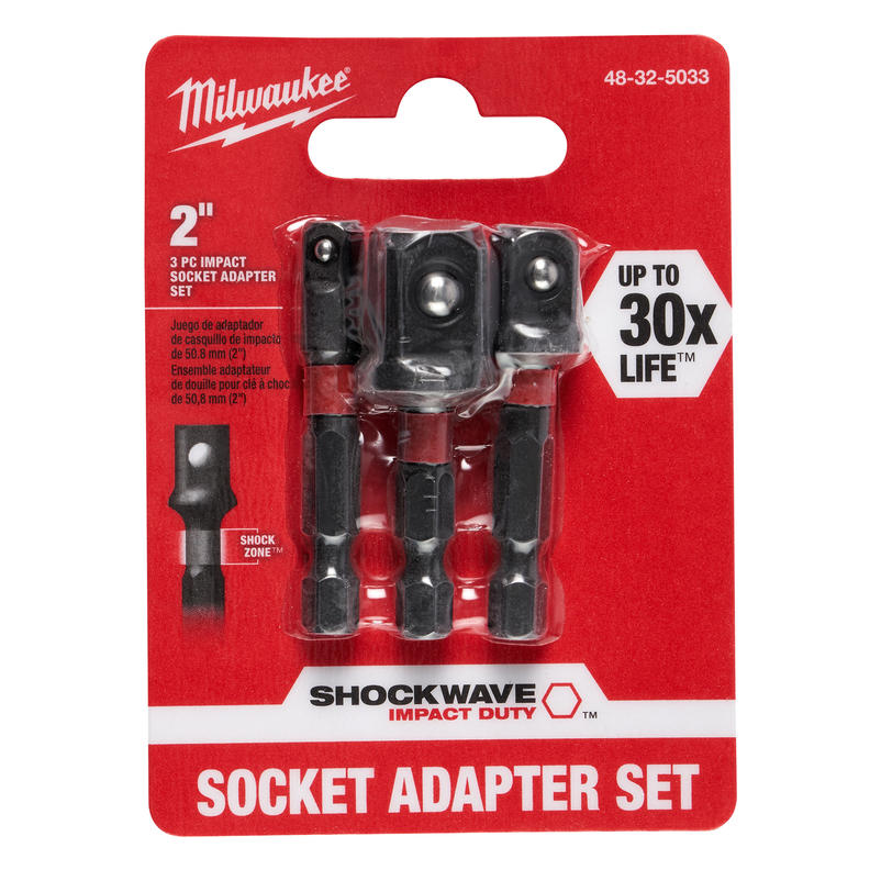 Milwaukee SHOCKWAVE Socket Adapter Set, 3 Piece
