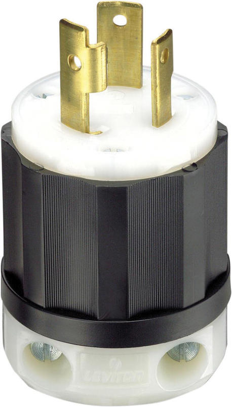 Leviton TurnLok L5-30P Industrial Nylon Grounding Plug – 2‑Pole 3‑Wire, 125V