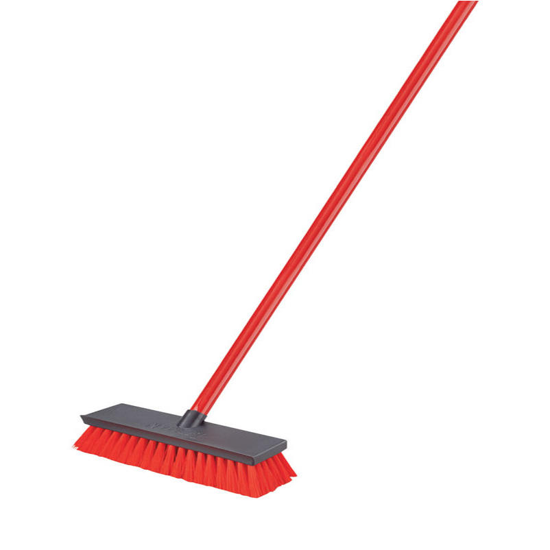 Libman 10 in. W Hard Bristle 48 in. Steel Handle Floor Scrub Brush