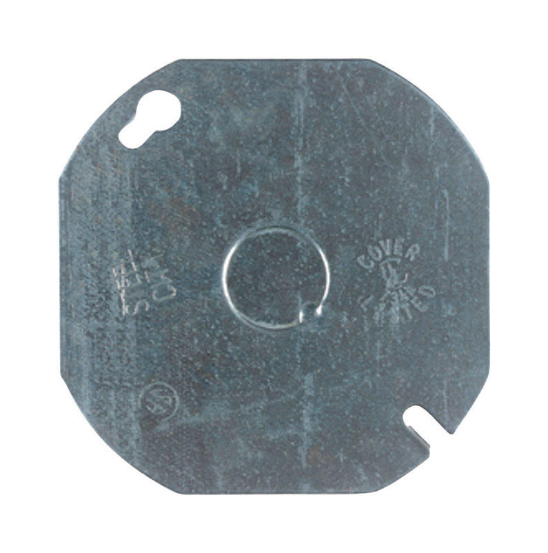 Southwire 4 In. 1/2 In. Knockout Gray Round Box Cover