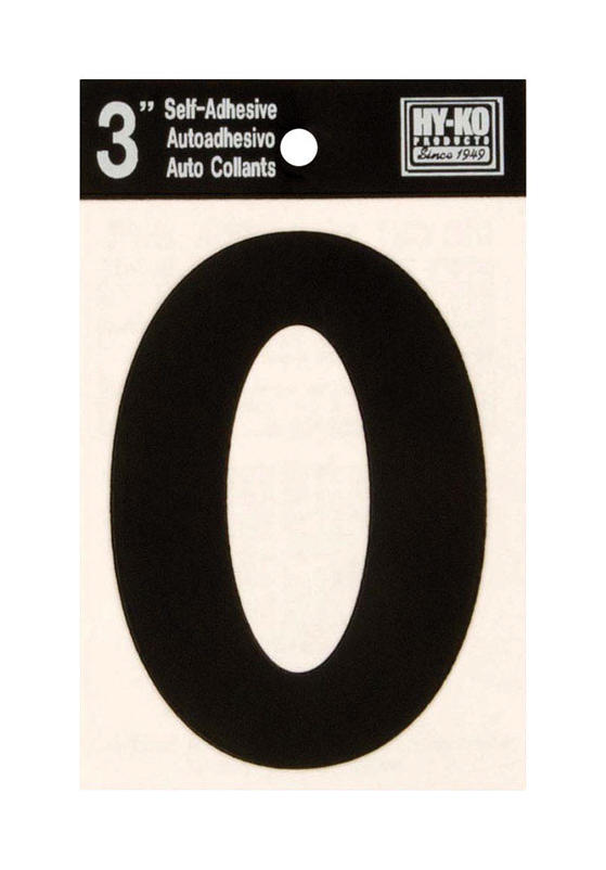 Hy‑Ko 30425 Vinyl Die‑Cut Letter ‘O’ – 3‑Inch Black Signage for Vehicles & Marine Use