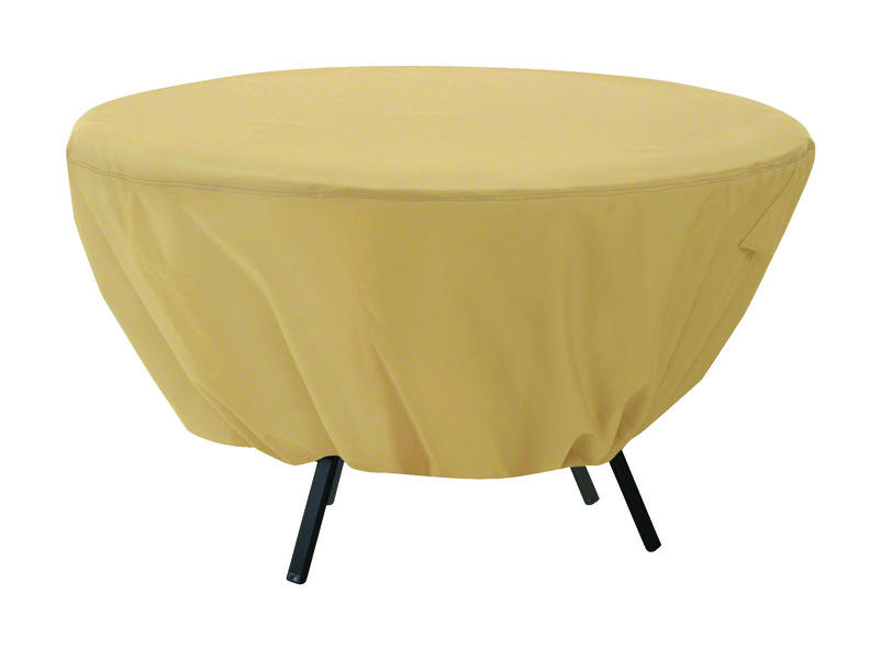 Classic Accessories 23 In. H. x 50 In. D. Tan Polyester/PVC Table Cover