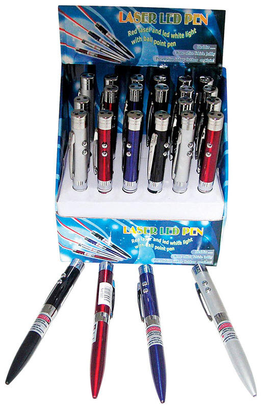 Diamond Visions Laser LED Black Retractable Ball Point Pen 1 PK