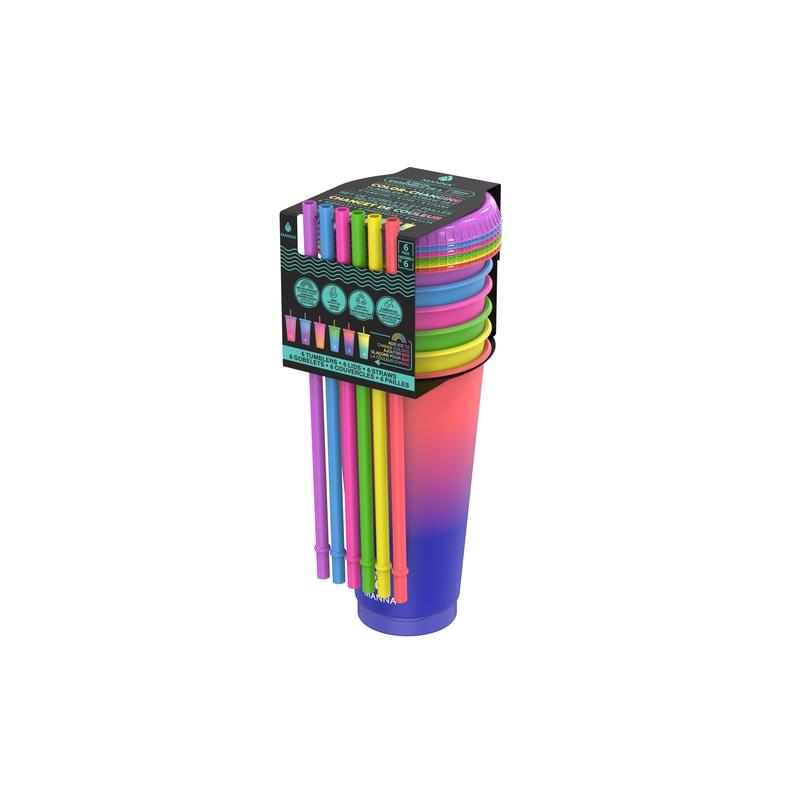 Color Changing Tumbler with Lid and Straw Assorted Colors - 24 Ounce