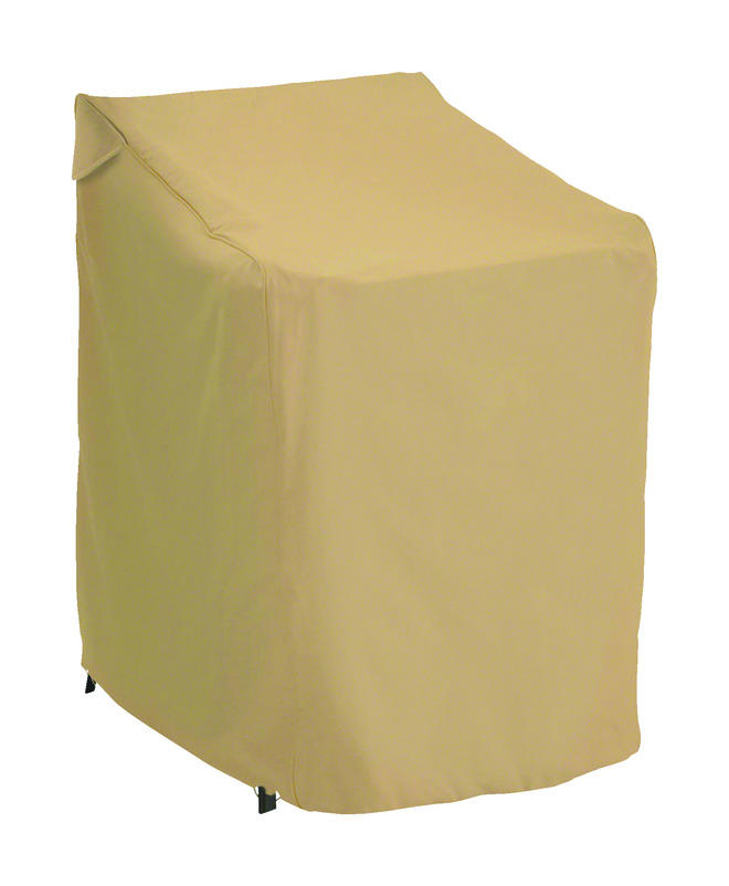 Classic Accessories 25.5 In. W. x 45 In. H. x 33.5 In. L. Tan Polyester/PVC Chair Cover