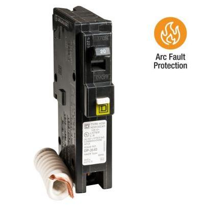 Square D Homeline 20A Single-Pole CAFCI Combination Arc Fault Breaker