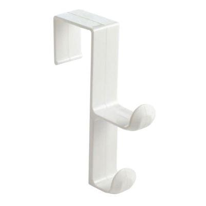 iDesign Plastic White 1 In. Over-the-Door Hook