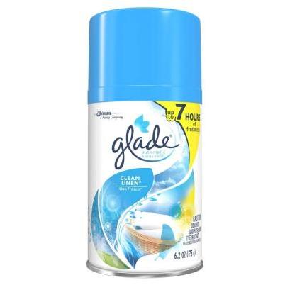 Glade 6 Oz. Clean Linen Spray Automatic Air Freshener Refill