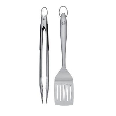 New Weber Grill Tongs & Spatula Stainless Steel Grill Tools Set