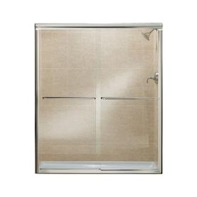 Sterling Finesse 59-5/8 In. W. X 70-5/16 In. H. Chrome Frameless Clear Sliding Shower Door