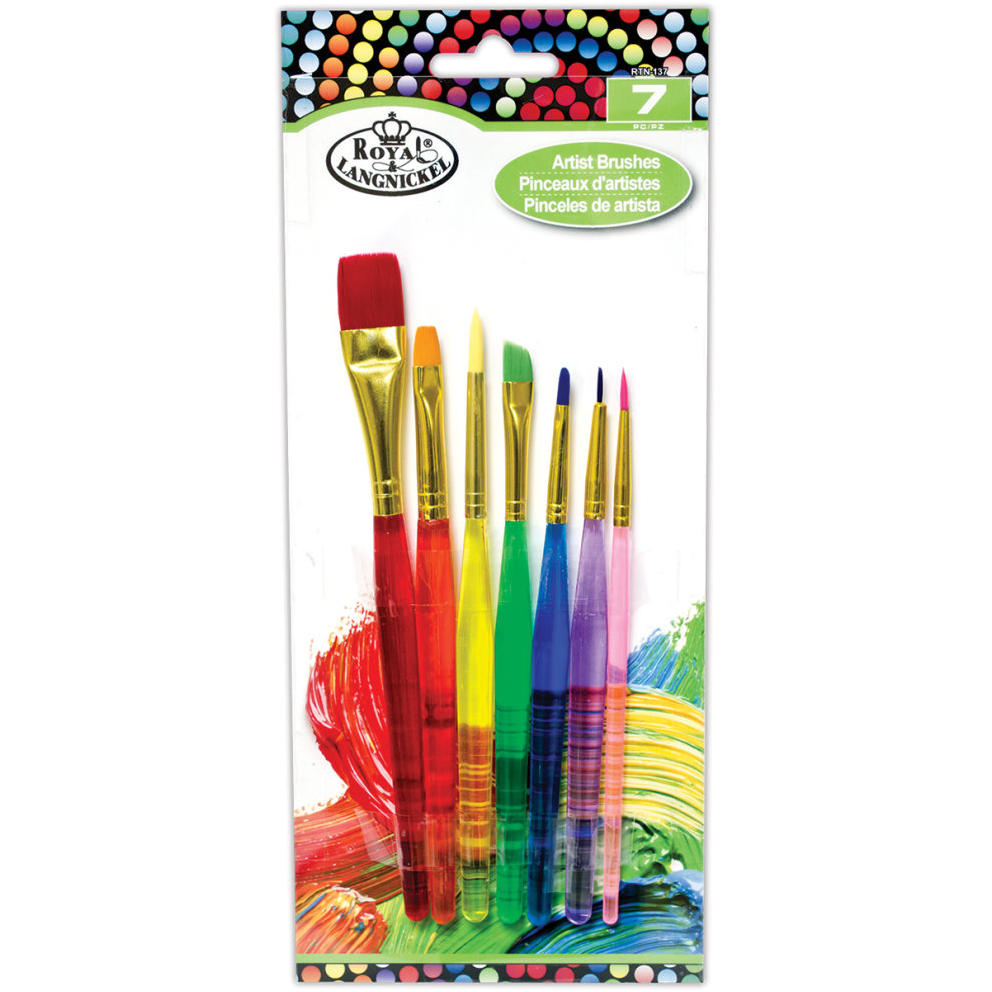 Artist Brush Set - 7 Piece Variety Tool For Artists And Crafters