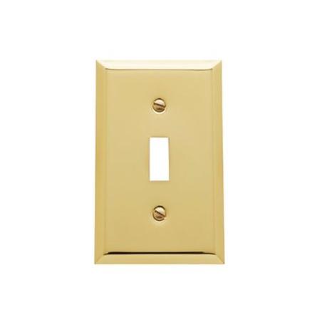 Baldwin 4751030 Polished Brass Switch Plates Beveled Edge Solid 