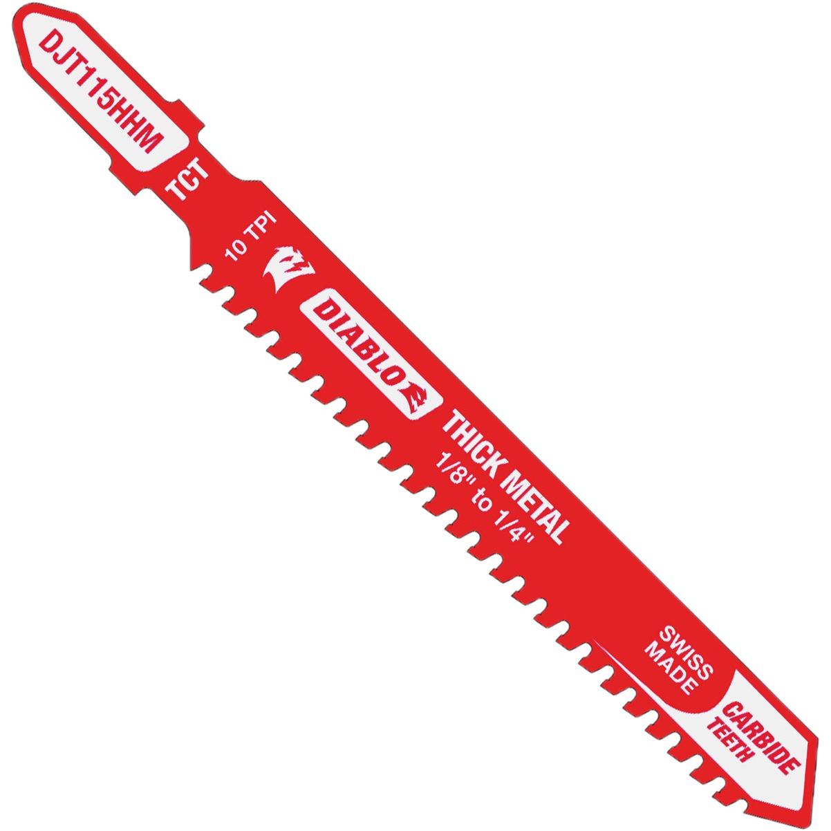Diablo 3-3/5 In. x 10 TPI T-Shank Carbide Jig Saw Blade for Thick Metal
