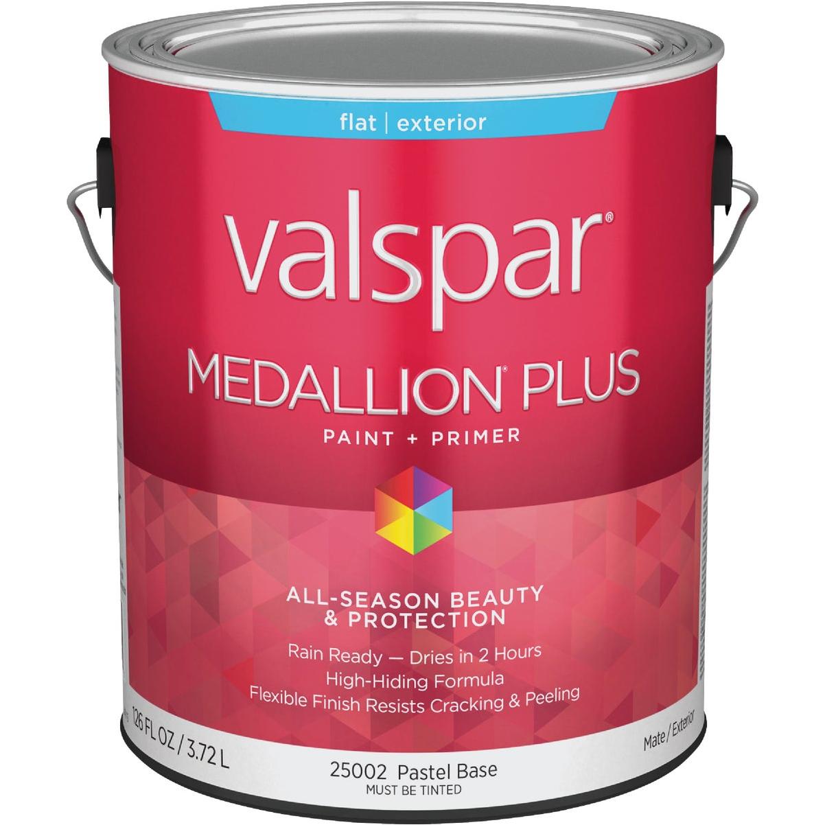 Valspar Medallion Plus Premium Paint & Primer Flat Exterior Paint, Pastel Base, 1 Gal.