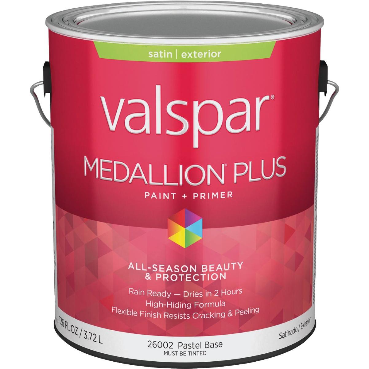 Valspar Medallion Plus Premium Paint & Primer Satin Exterior Paint, Pastel Base, 1 Gal.