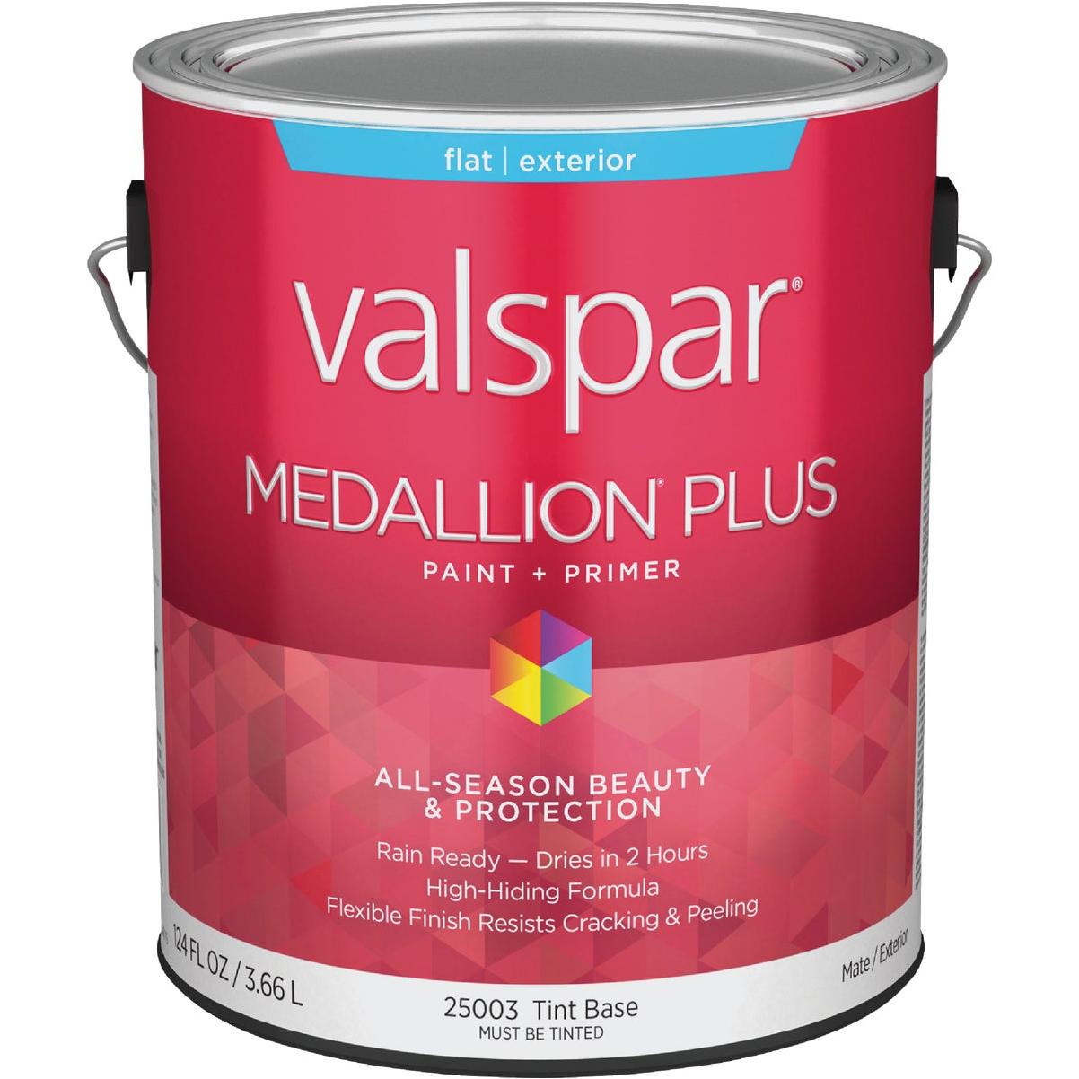 Valspar Medallion Plus Premium Paint & Primer Flat Exterior Paint, Tint Base, 1 Gal.