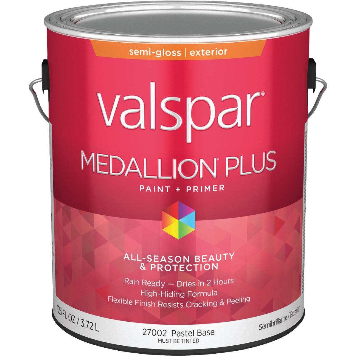Valspar Medallion Plus Premium Paint & Primer Semi-Gloss Exterior Paint, Pastel Base, 1 Gal.