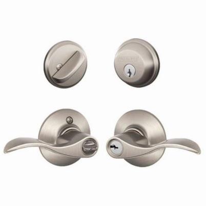 Schlage FB50NVACC619 Satin Nickel Single Cylinder Deadbold & Keyed