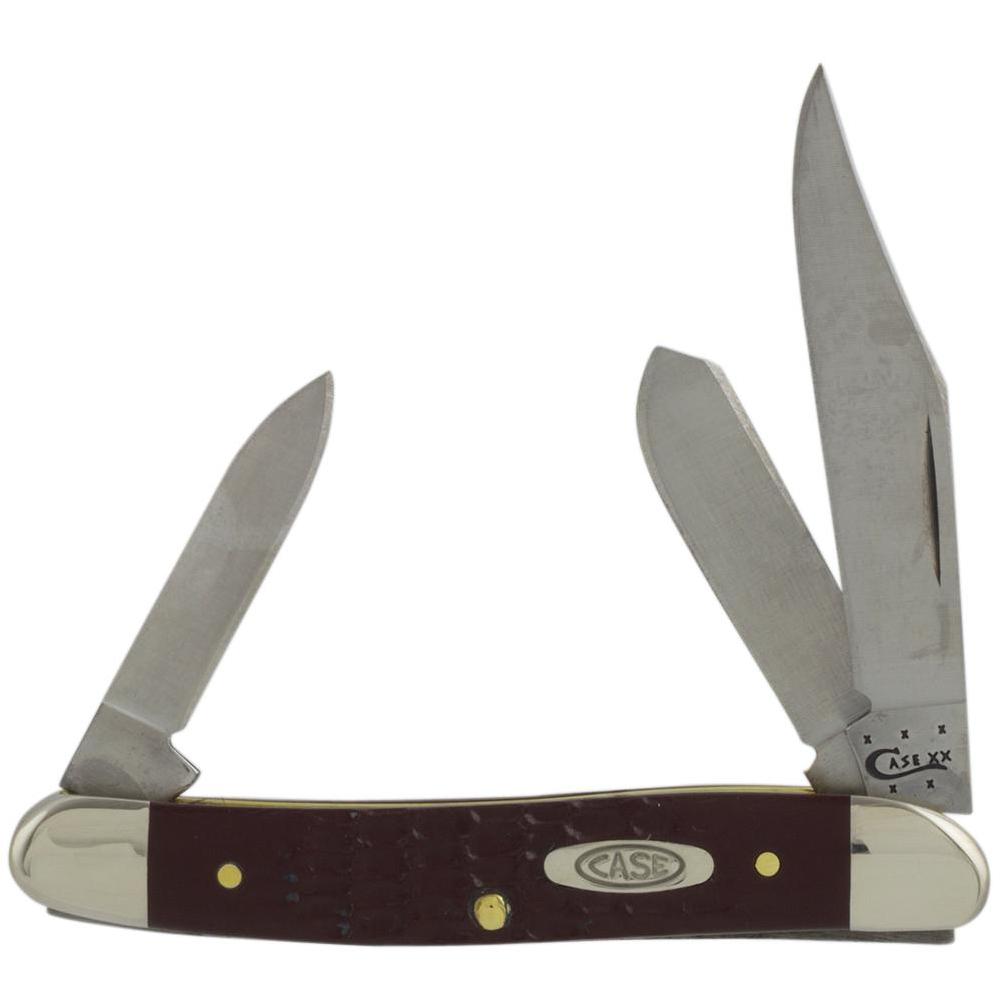 CASE XX Smooth Antique Bone 4-Blade Small Knife 58209