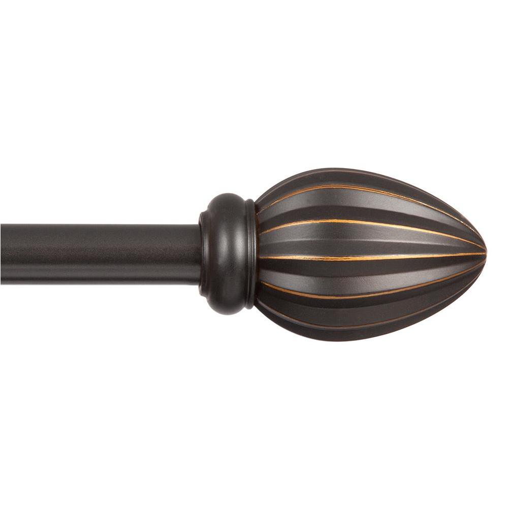 Kenney Fast Fit Bailey 36 In. To 66 In. 5/8 In. Oil Rubbed Bronze Curtain Rod