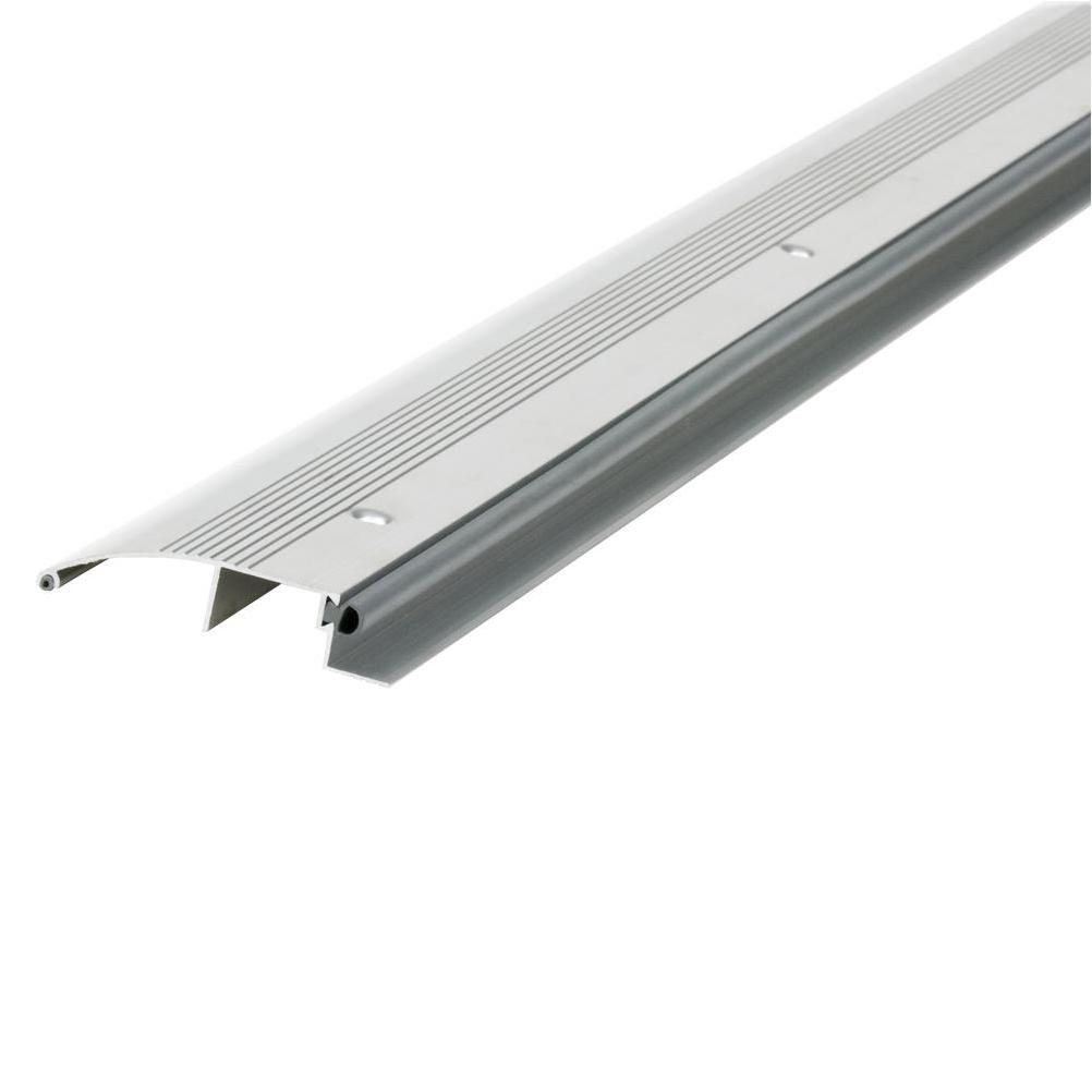 M-D Building Products 3-1/2 In. x 3/4 In. x 36 In. Silver Aluminum and Vinyl Low-Profile Outswing Door Threshold