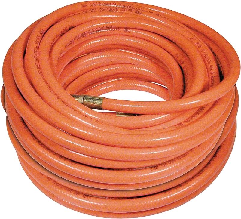 Amflo Pvc Air Hose, Orange, 0.37 x 100