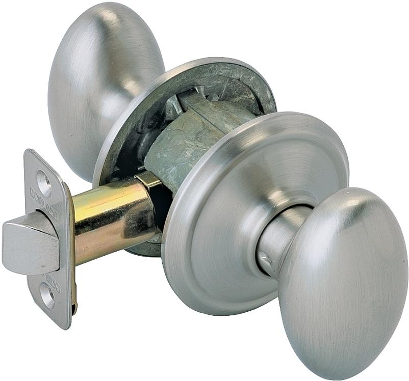 Schlage F Series Siena Satin Nickel No Deadbolt Passage Door Knob