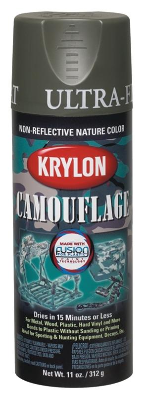 Krylon Camouflage 11 oz. Ultra-Flat Spray Paint, Olive