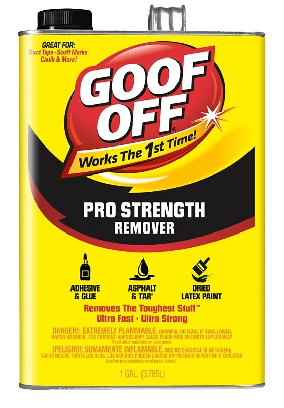 Goof Off FG653 Adhesive Remover, Liquid, White, 16 oz, Bottle