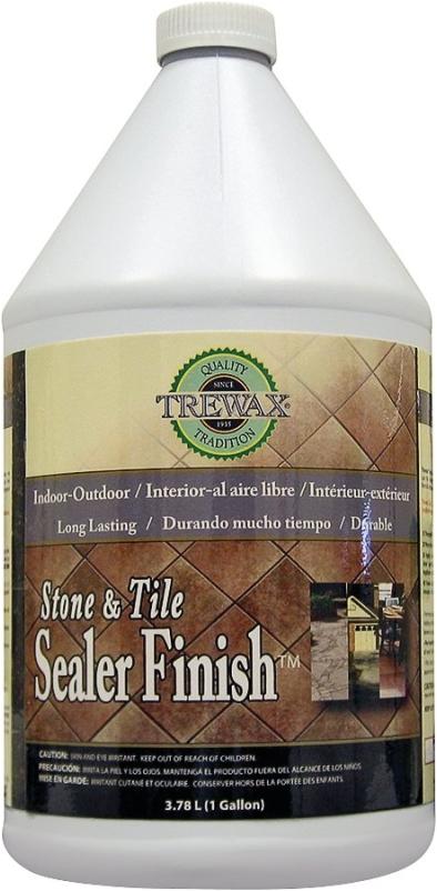 Trewax 887171970 Stone and Tile Floor Sealer, 1 gal, Liquid, Low, Clear