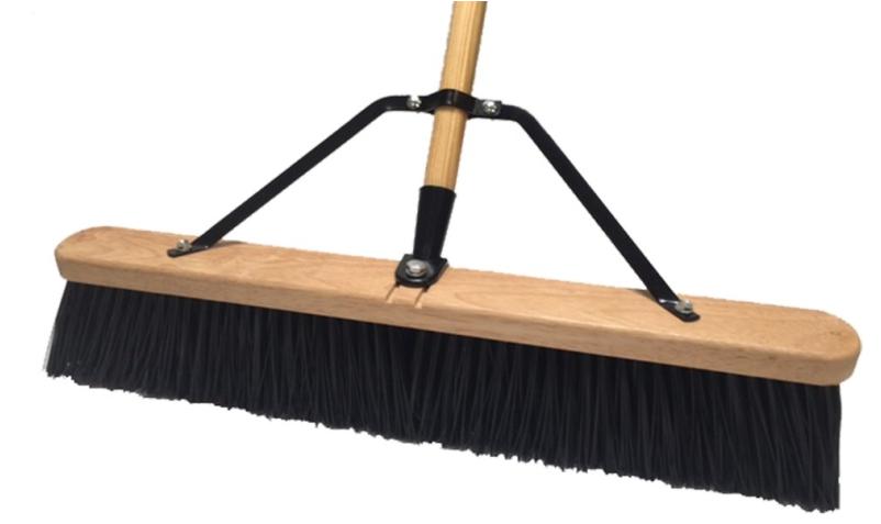 Heavy Duty Street Brooms | 16 inch Wood Block Push Broom