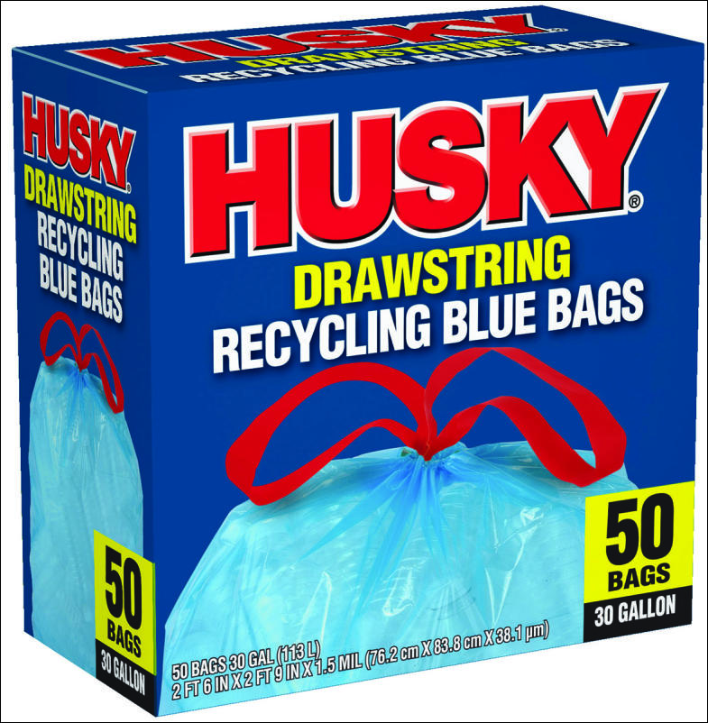 Husky 30G RECYL DRW ST TRASH BAG50CT