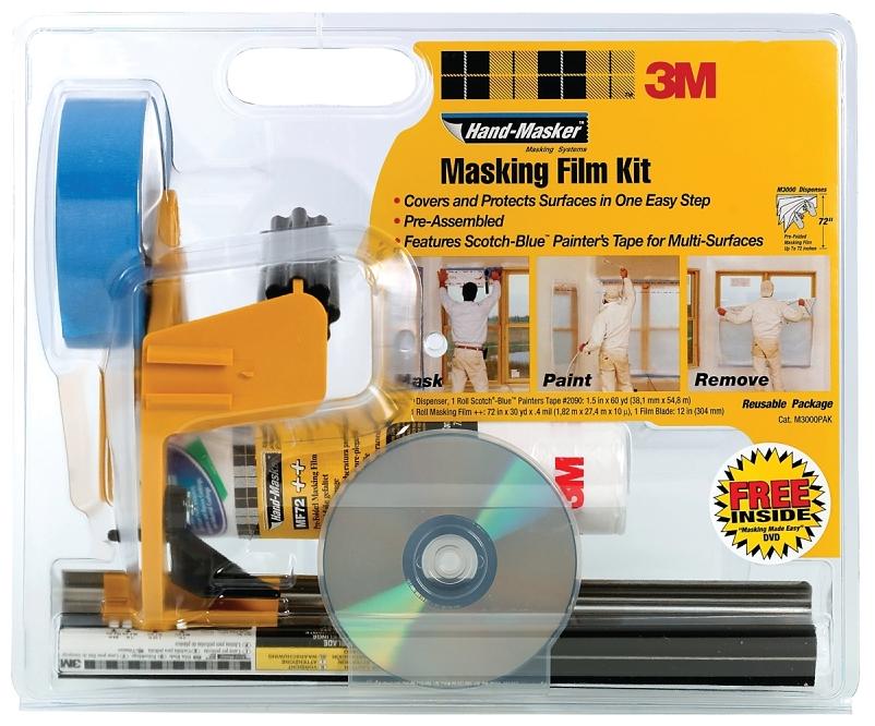 Minute Masker 65752 Blue Painters Tape & Dispenser 1-1/2 x 30yds 3pcs