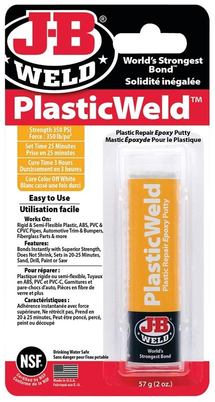 J-B Weld 8237F Epoxy Putty, Off-White, Solid, 2 oz