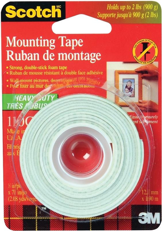 Scotch® Mounting Tape, 12.7 mm x 1.9 m